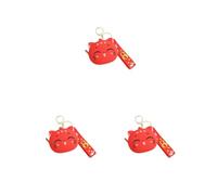 Portamonete alla moda carino delicato design speciale cambiamento borse casual stile semplice portachiavi portafoglio regalo portachiavi rosso, Set da 3 (rosso), as description, come descrizione