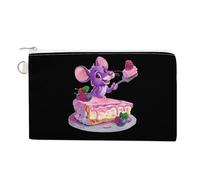 Portamonete alla moda in tela con topo e formaggio giallo per uomo e donna, stile unico, borsa portamonete, Stile:, taglia unica, Sacchetto portamonete