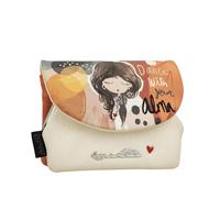 Anekke Portamonete con lembo anima, design vintage e pratico, chiusura a bocca e tasca posteriore, dimensioni: 13 x 10 x 2 cm, accessori donna, Vari