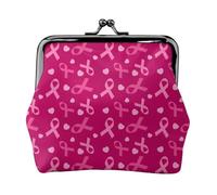 Portamonete Awareness6 per il cancro al seno, portamonete con chiusura a bacio, piccolo portamonete in pelle PU da donna