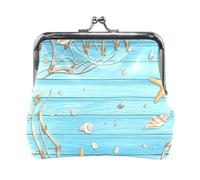 Portamonete carino con procione che guida auto, con serratura a bacio, portamonete per monete, 11,4 x 10,4 cm, Rustico Legno Morbido Blu, Taglia unica, Rustico Legno Morbido Blu