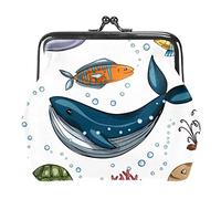 Portamonete collezione Sea Animals Portamonete Kiss Lock Portamonete Vintage Portagioie