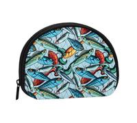 Portamonete colorato con esche da pesca, carino mini portamonete da donna, piccolo portamonete