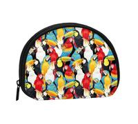 Portamonete colorato con pappagallo tucano cacatua e simpatico mini portamonete da donna, piccolo portamonete