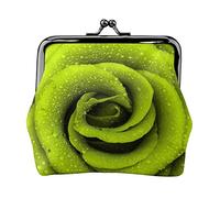 Portamonete colorato in mattoni, portamonete in pelle per donne e uomini, piccolo portamonete personale, grazioso portamonete con lucchetto a bacio, Rosa verde., Taglia unica, Carino