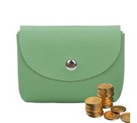 Portamonete Compatta, Borsa in Pelle Mini Portafoglio con Cerniera in Pu Litchi, Portamonete Portatile | Piccole Tasche da Donna Carta di Credito Identificazione Chiave, Casq, Verde chiaro., Se