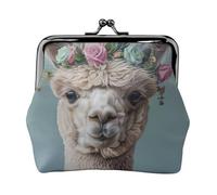 Portamonete compatto con stampa I Love Alpacas, 11,5 x 10,5 cm, grazioso mini portafoglio con chiusura a bacio, custodia impermeabile