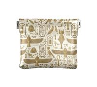 Portamonete con acchiappasogni e cuori, in pelle PU, impermeabile, per cosmetici da viaggio, Beige oro egiziano, one size, Beige oro egiziano
