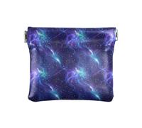 Portamonete con acchiappasogni e cuori, in pelle PU, impermeabile, per cosmetici da viaggio, Galaxy Stars Viola Blu, one size, Galaxy Stars Viola Blu