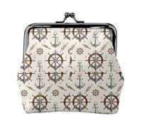 Portamonete con ancora con corda, portamonete con chiusura a bacio, piccolo portamonete da donna in pelle PU