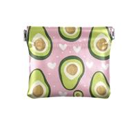 Portamonete con avocado e cuore, in pelle PU, mini portafoglio portamonete per donne, ragazze, uomini