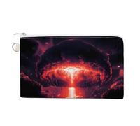 Portamonete con bombe atomiche a forma di fungo e nuvola, alla moda, in tela, portatile, per uomo e donna, Stile:, Taglia unica, Portamonete