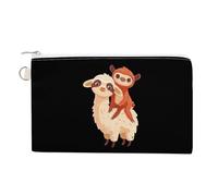 Portamonete con bradipo che posa lama borsa alla moda in tela portafoglio portatile borsa per trucco per uomo donna, Stile:, Taglia unica, Portamonete