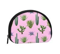 Portamonete con cactus e aloe vera, grazioso mini portamonete da donna, piccolo portamonete