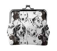 Portamonete con cane Labrador Retriever, portamonete con chiusura a bacio, piccolo portamonete in pelle PU per donne