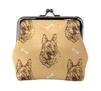 Portamonete con cane pastore tedesco, portamonete con chiusura a bacio, piccolo portamonete da donna in pelle PU