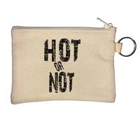 Portamonete con catena portachiavi Am I Hot Or Not Beige