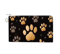 Portamonete con cerniera, borsa a portafoglio con stampa di zampa di cane, piccola borsa per cosmetici, portafoglio portatile, organizer per accessori, stile, taglia unica, moderno