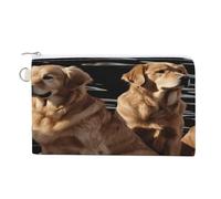 Portamonete con cerniera, borsa a portafoglio con stampa Golden Retrievers, piccola borsa per cosmetici, portafoglio portatile, organizer per accessori, stile, taglia unica, moderno