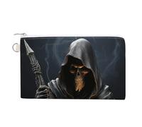Portamonete con cerniera, borsa a portafoglio con stampa Grim-Reaper, piccola borsa per cosmetici, portafoglio portatile, organizer per accessori, stile, taglia unica, moderno