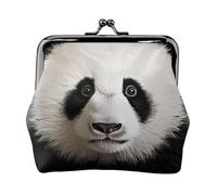 Portamonete con chiusura a bacio Mini portamonete Bella Panda Bear Head Portafogli in pelle per le donne Clutch Change Purse