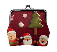 Portamonete con chiusura a bacio Mini portamonete Buon Natale Portafogli in pelle per le donne Clutch Change Purse