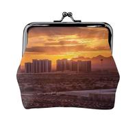 Portamonete con chiusura a bacio Mini portamonete Las Vegas Sunset portafogli in pelle per le donne pochette cambio borsa