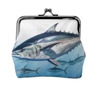 Portamonete con chiusura a bacio Mini portamonete Tonno Rosso Thunnus Portafogli in pelle per le donne Clutch Change Purse