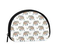 Portamonete con elefante indiano, grazioso mini portamonete da donna, piccolo portamonete