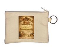 Portamonete con emblema storico della Spagna Patrimonio Portachiavi Beige