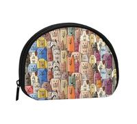 Portamonete con famiglia di cani divertenti, carino mini portamonete da donna, piccolo portamonete