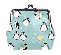 Portamonete con fibbia piccola SeamlessPenguinPatternStockVector Pouch Kiss-lock Chiusura Portamonete