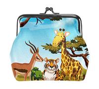 Portamonete con fibbia Wild Animals in the Savanna Field