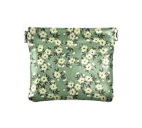 Portamonete con fiore verde per le donne portamonete Squeeze Change Purse, Fiore verde., 4.3" x 3.7", Spremere