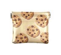 Portamonete con gocce di cioccolato, biscotti, cibo, portamonete, portamonete, in pelle PU, mini portafoglio portamonete per donne, ragazze, uomini