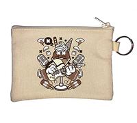 Portamonete con logo Ice Cream Rocker Retro Rock and Roll, beige