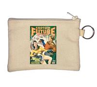 Portamonete con logo Man of Tomorrow, colore: beige