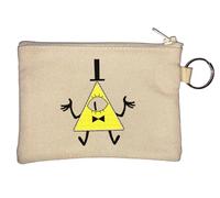 Portamonete con portachiavi a forma di piramide degli Illuminati, colore beige