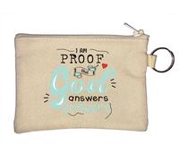 Portamonete con portachiavi "I Am Proof That God Answers Prayers", beige, Beige, Taglia unica