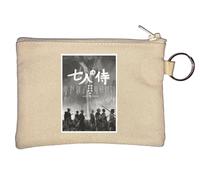 Portamonete con poster del film Seven Samurai Akira Kurosawa 1954, beige