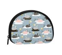 Portamonete con principessa cigno sul lago, grazioso mini portamonete da donna, piccolo portamonete