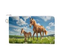 Portamonete con puledro di cavallo, alla moda, in tela, portatile, per uomini e donne, Stile:, Taglia unica, Portamonete