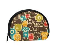 Portamonete con robot e mostri, grazioso mini portamonete da donna, piccolo portamonete