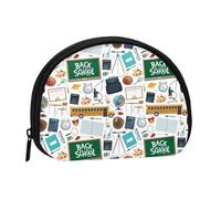 Portamonete con scritta "Back To School", grazioso mini portamonete da donna, piccolo portamonete