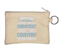 Portamonete con scritta "Healthy Citizens are The Greatest Asset Any Country can Have Slogan", colore beige, Beige, Taglia unica