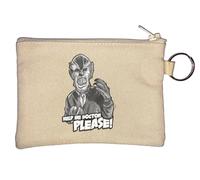 Portamonete con scritta "Help Me Doctor Please - Lupo mannaro - Beige