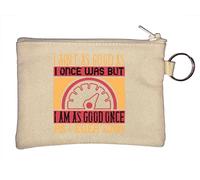 Portamonete con scritta "I Ain't as Good as I Once was but I am as Good Once as I Ever was Funny Grandpa", colore beige, Beige, Taglia unica