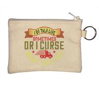 Portamonete con scritta "I do Talk Like a Truck Driver Sometimes Funny Slogan", beige, Beige, Taglia unica