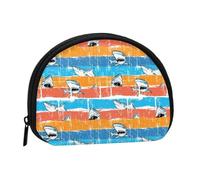 Portamonete con squalo sulla linea, grazioso mini portamonete da donna, piccolo portamonete