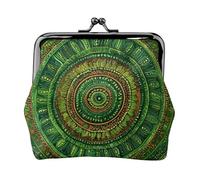 Portamonete con stampa a pois verdi, elegante, unico, carino, mini portafoglio con chiusura a bacio, impermeabile per monete